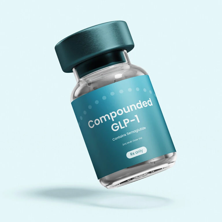 GLP-1 treatment container shown for illustration